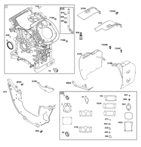 Part Location Diagram of 848364 Briggs and Stratton CYLINDER ASSEMBLY
